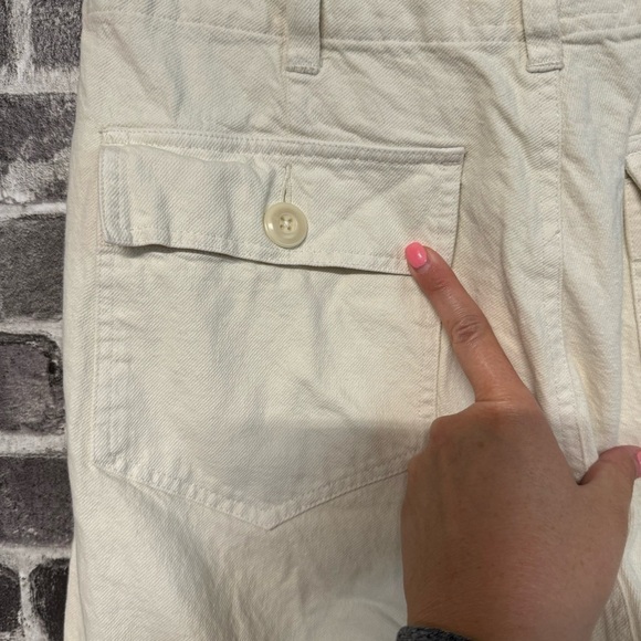 The Great cropped pants cream frayed hem - Picture 8 of 10